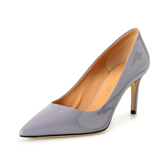 Salvatore Ferragamo Women's "ILARY 70" Lilac Patent Leather Heeled Pumps Shoes+
